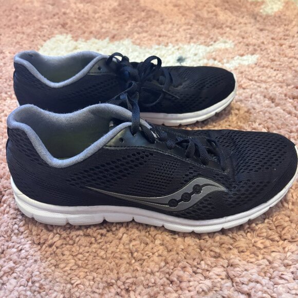 Saucony Shoes Womens 9 Grid Ideal Running Sneakers Black Mesh Logo S15269-20 - Picture 5 of 8